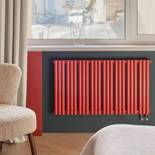 Трубчатый радиатор Empatiko Takt Horisont HLR2-1192-500-30 Friendly Red, ниж, ВхШхГ 1192х536х96