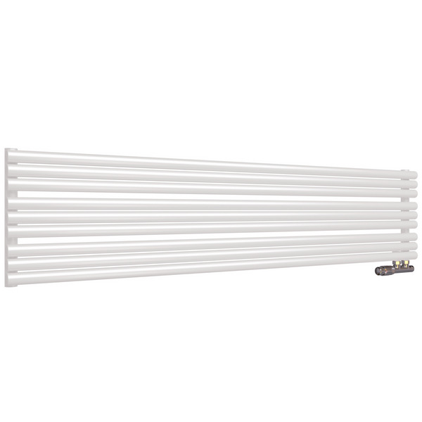 Трубчатый радиатор Empatiko Takt Horisont HL1-592-1500-15 Mild White, нл, ВхШхГ 592х1536х64
