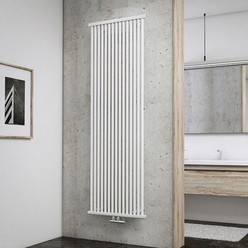 Трубчатый радиатор КЗТО РС 1-900-8, боковое, 1/2, ВхШхГ - 940х330х40