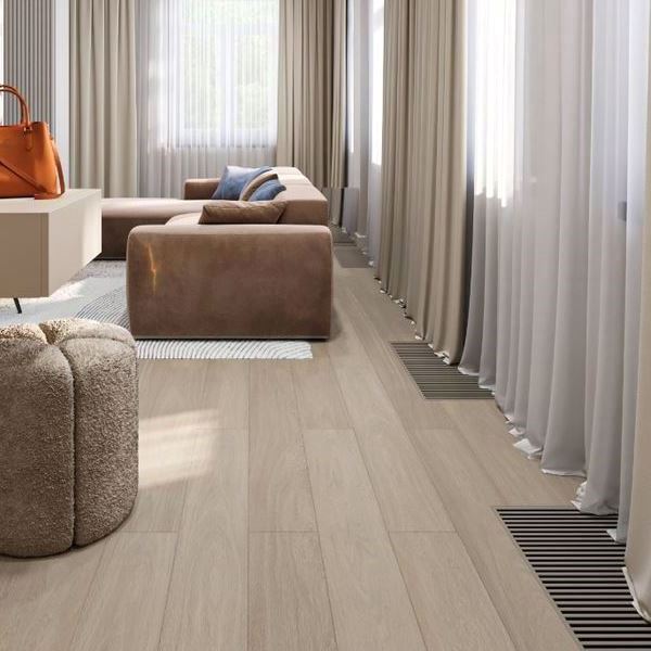 Внутрипольный конвектор Savva KV Vent 220V 360x80x1900 (50х200) c вентилятором без решётки