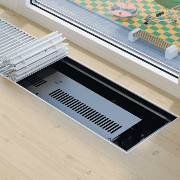 Конвектор внутрипольный электрический Vitron с вентилятором и решёткой ВКВЭ.110.260.1000.2ТР