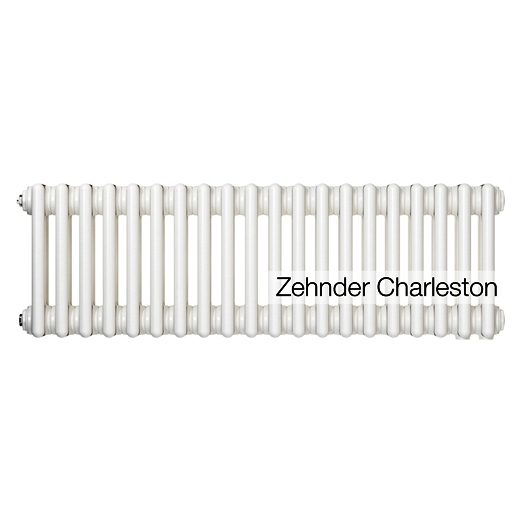 Трубчатый радиатор Zehnder Charleston Completto 3037/37, нижнее с вентилем №V001/V002, L=1728 мм