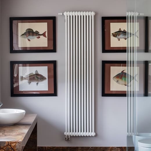 Трубчатый радиатор Zehnder Charleston Completto 2180/17, нижнее с вентилем №V001/V002, L=808 мм