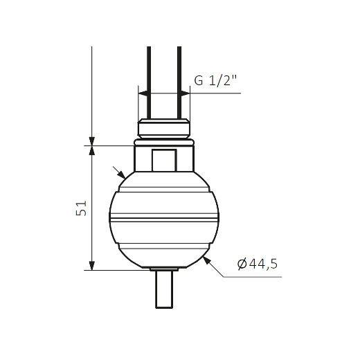Нагревательный ТЭН Terma REG 2 Хром 400W