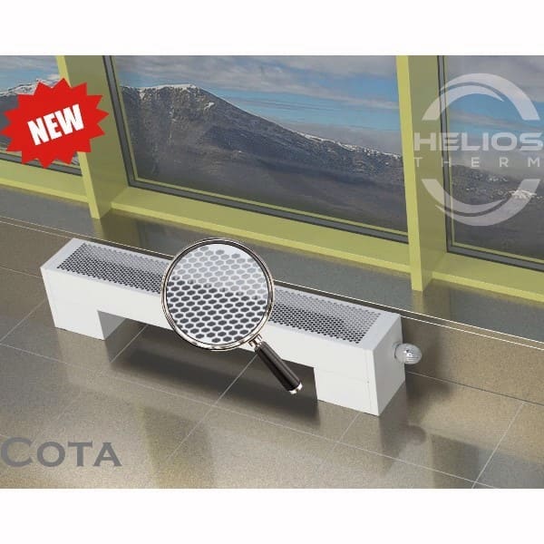 Напольный конвектор водяной Helios Therm Alpha Floor CAF нижнее подключение 200х155х1600 (т/о 1)