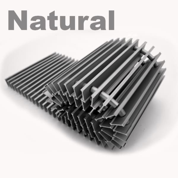 Решётка внутрипольного конвектора Itermic алюминиевая SGL 3000.280.18 шаг 13, цвет Natural
